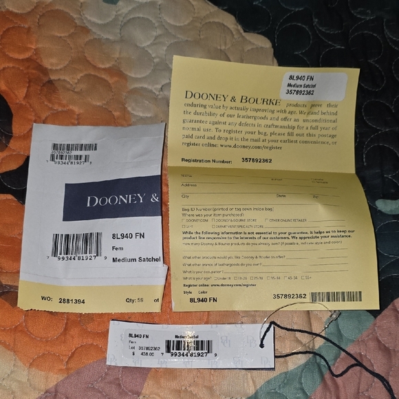 Dooney & Bourke Olive Green Satchel - Picture 11 of 12